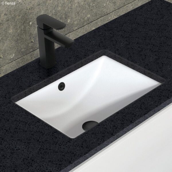 900mm INDUSTRIAL EDGE WALL HUNG VANITY WITH SARAH BLACK SPARKLE TOP *RIGHT HAND DRAWERS - Image 2