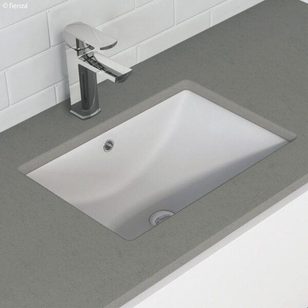 900mm INDUSTRIAL EDGE WALL HUNG VANITY WITH SARAH DOVE GREY TOP *LEFT HAND DRAWERS - Image 2