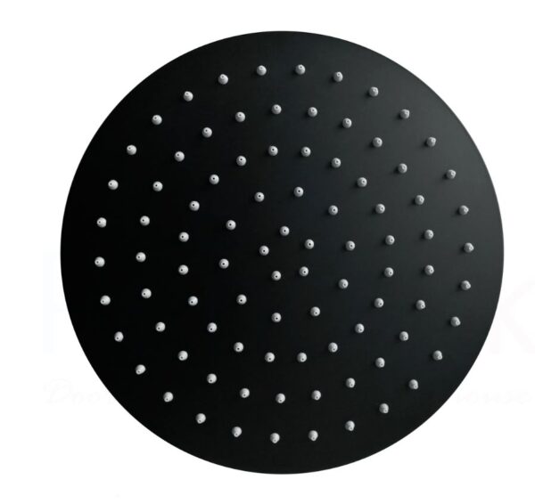 250mm MODERN ROUND RAIN SHOWER HEAD MATT BLACK