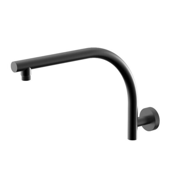 MODERN ARCHED ROUND SHOWER ARM MATT BLACK