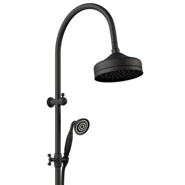 LILLIAN TWIN 2 IN 1 SHOWER RAIL MATT BLACK - Image 5