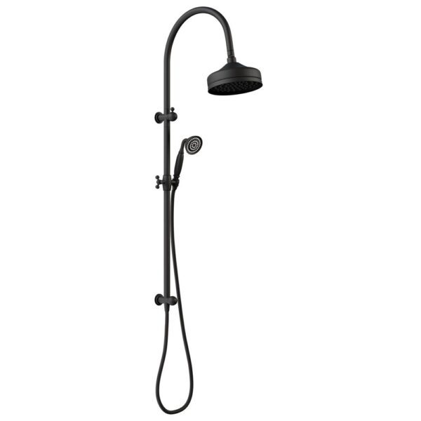 LILLIAN TWIN 2 IN 1 SHOWER RAIL MATT BLACK