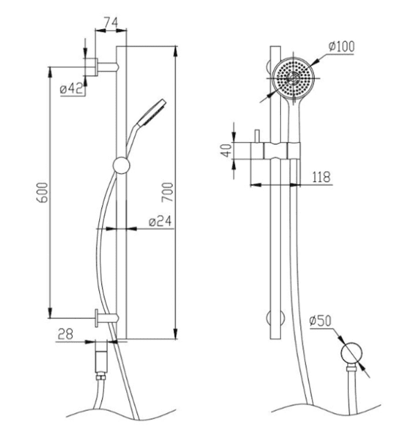 ROUND MULTI FUNCTION HAND SHOWER CHROME - Image 3