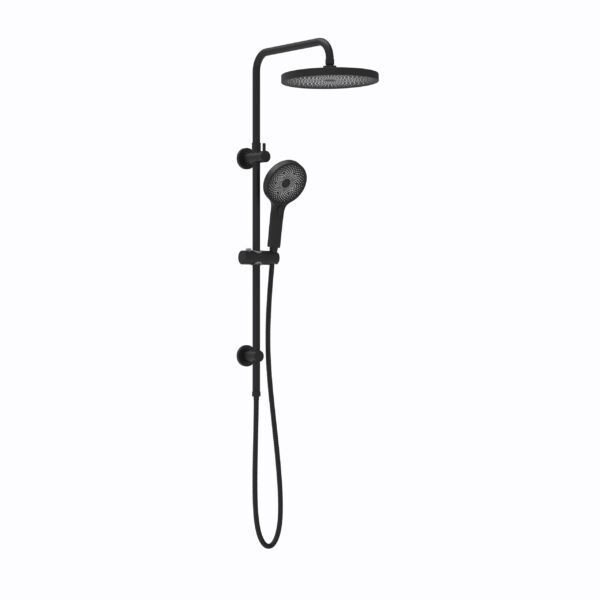 THE GABE TWIN SHOWER ON RAIL – MATTE BLACK