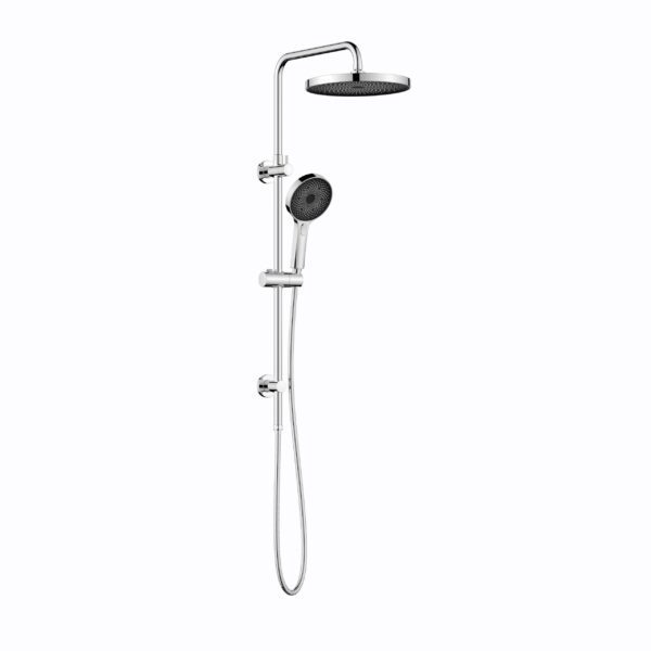THE GABE TWIN SHOWER ON RAIL – CHROME